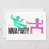 Ninja-Party Einladung (Vorderseite)