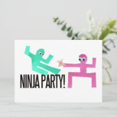 Ninja-Party Einladung (Stehend Vorderseite)