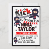 Ninja Party Einladung, Ninja Geburtstag Einladung (Vorderseite)