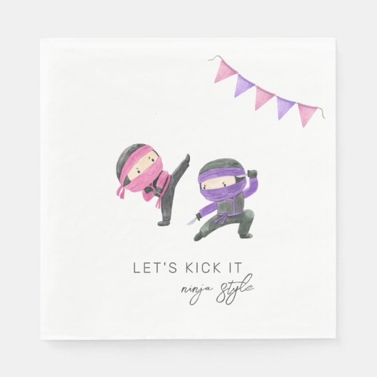 Ninja Party Paper Napkins Serviette (Vorderseite)
