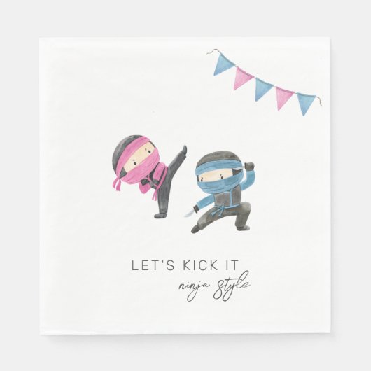 Ninja Party Paper Napkins Serviette (Vorderseite)