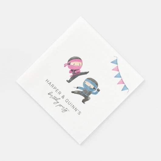 Ninja Party Paper Napkins Serviette (Ecke)