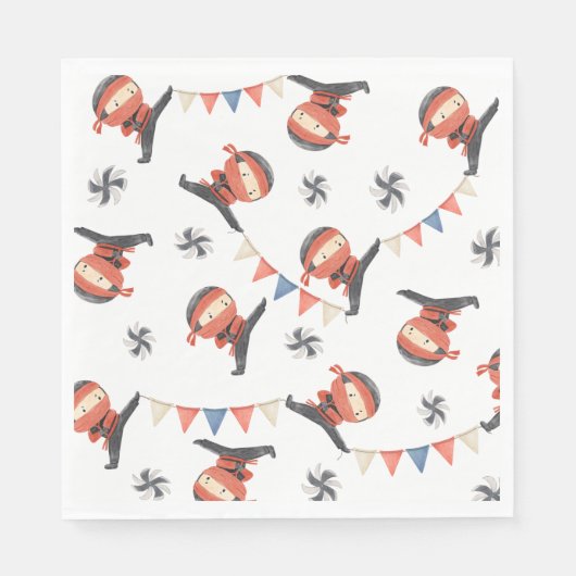Ninja Party Paper Napkins Serviette (Vorderseite)