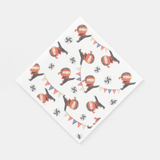 Ninja Party Paper Napkins Serviette (Ecke)