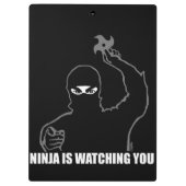 Ninja passt Sie auf Klemmbrett (Rückseite)