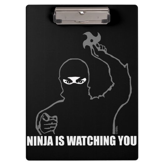 Ninja passt Sie auf Klemmbrett (Vorderseite)