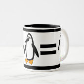 Ninja Penguin-Tasse Zweifarbige Tasse (VorderseiteRechts)