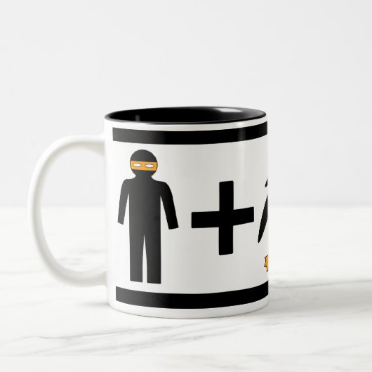 Ninja Penguin-Tasse Zweifarbige Tasse (Links)