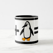 Ninja Penguin-Tasse Zweifarbige Tasse (Mittel)