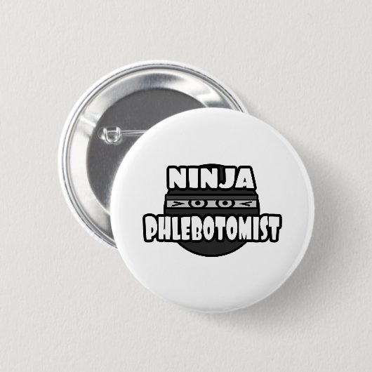 Ninja Phlebotomist Button (Vorne & Hinten)
