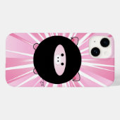 Ninja Pig auf Rosa Case-Mate iPhone Hülle (Rückseite (Horizontal))
