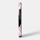 Ninja Pig auf Rosa iPhone Hülle (Linke Seite)