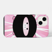 Ninja Pig auf Rosa iPhone Hülle (Rückseite (Horizontal))