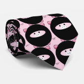 Ninja Pig auf rosa Krawatte (Gerollt)