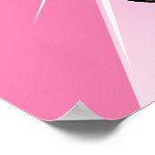 Ninja Pig auf Rosa Poster (Ecke)