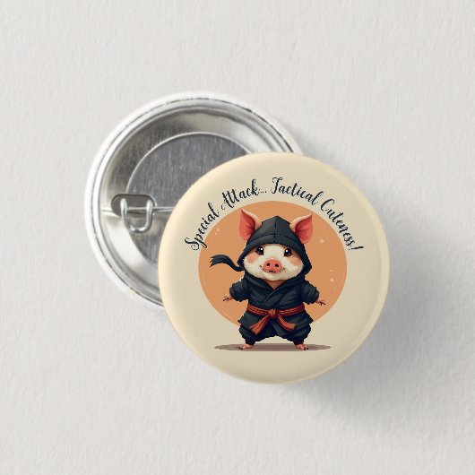 Ninja Pig Button (Vorne & Hinten)