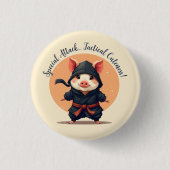 Ninja Pig Button (Vorderseite)