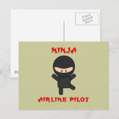 Ninja-Pilot Postkarte (Vorne/Hinten)