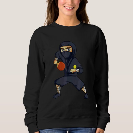 Ninja Ping Pong Player Ninja Men Women Kids Boy Sweatshirt (Vorderseite)