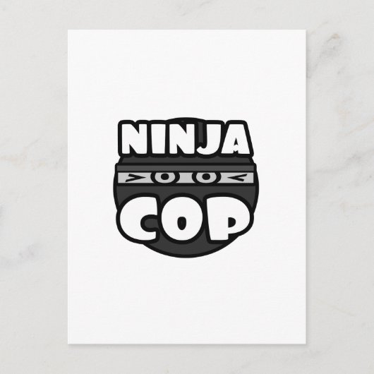 Ninja Polizist Postkarte (Vorderseite)