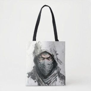 Ninja Portrait Warrior Malerei Historisches Abente Tasche