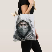 Ninja Portrait Warrior Malerei Historisches Abente Tasche (Von Nahem)