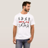 Ninja Pose Silhouette T-Shirt (Vorne ganz)