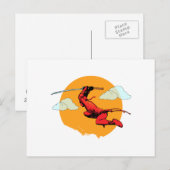 Ninja Postcard Postkarte (Vorne/Hinten)