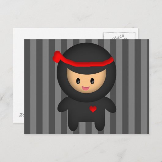 Ninja Postkarte (Vorne/Hinten)