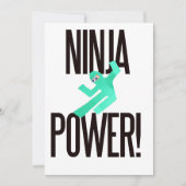 Ninja Power Einladung (Vorderseite)