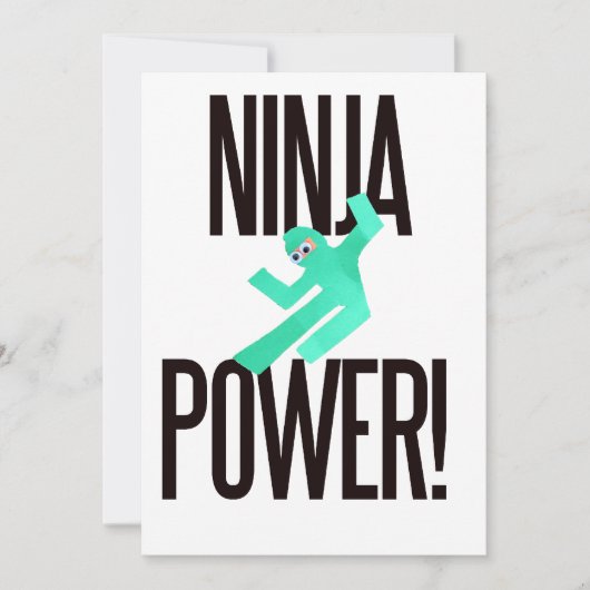 Ninja Power Einladung (Vorderseite)