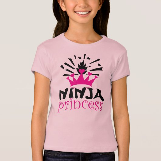 Ninja Prinzessin-Mädchen-T - Shirt (Vorderseite)