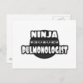 Ninja Pulmonologe Postkarte (Vorne/Hinten)