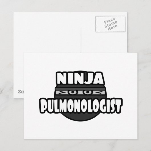 Ninja Pulmonologe Postkarte (Vorne/Hinten)