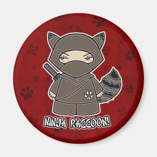 Ninja Raccoon! In Red Magnet (Vorne)