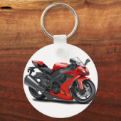 Ninja Red Bike Schlüsselanhänger (Vorderseite)