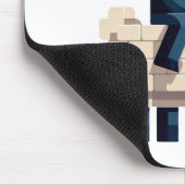 Ninja-Reiter-Schaf-Blockstil-Charakter-Pixelkunst Mousepad (Ecke)