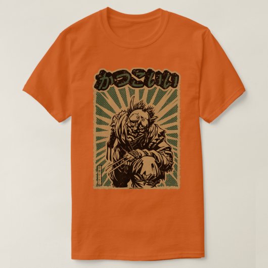 Ninja Retro japanischer Stil für Otaku und Geek T-Shirt (Design vorne)