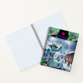 Ninja-Roboter-Spiralnotizbuch Notizblock (Innenseite)