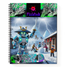 Ninja-Roboter-Spiralnotizbuch