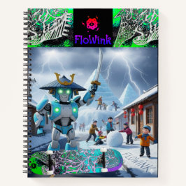Ninja-Roboter-Spiralnotizbuch Notizblock