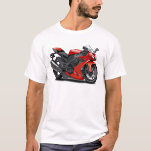 Ninja Rot-Fahrrad T-Shirt