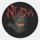 Ninja Runder Aufkleber (Vorderseite)