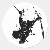 Ninja Runder Aufkleber (Vorderseite)