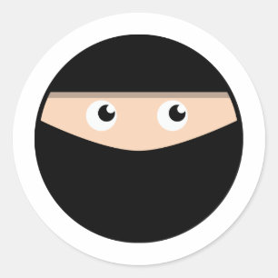 Ninja! Runder Aufkleber