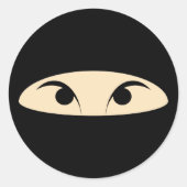 Ninja Runder Aufkleber (Vorderseite)