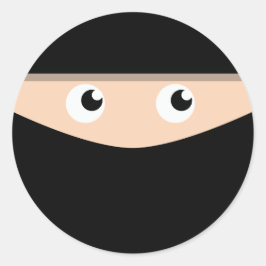 Ninja! Runder Aufkleber
