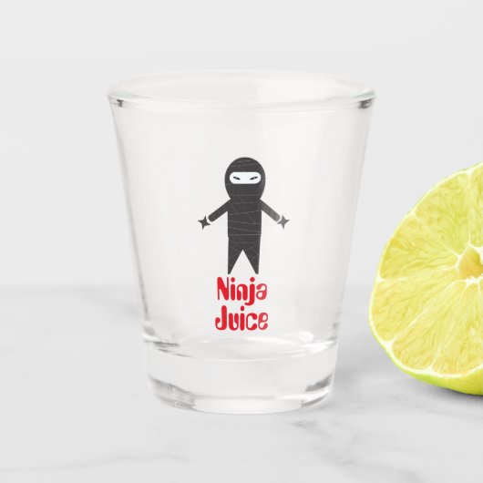 Ninja Saft-Cartoon Schnapsglas (Vorderseite)