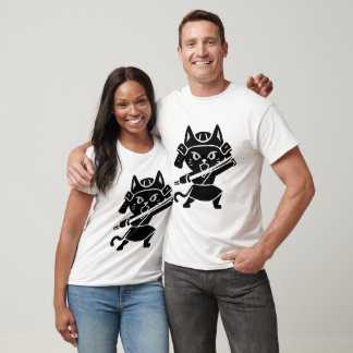 Ninja Samurai Cat Warrior T-Shirt