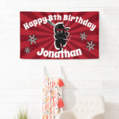 Ninja Samurai Personalisiert Happy Birthday Banner (Insitu)